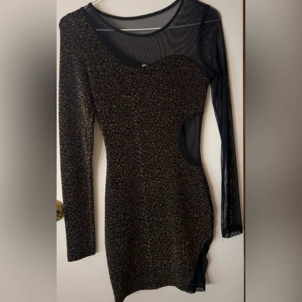 Black with gold dress